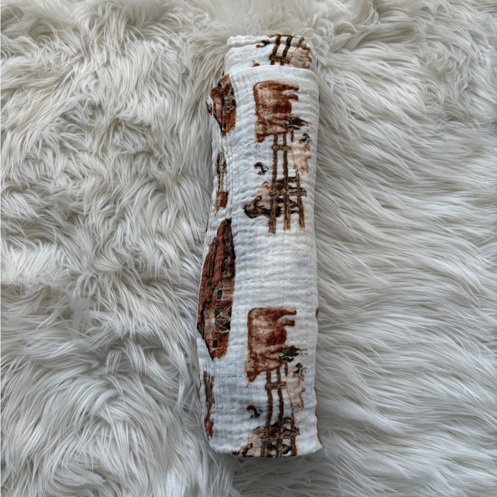 Milkbarn organic cotton swaddle blanket